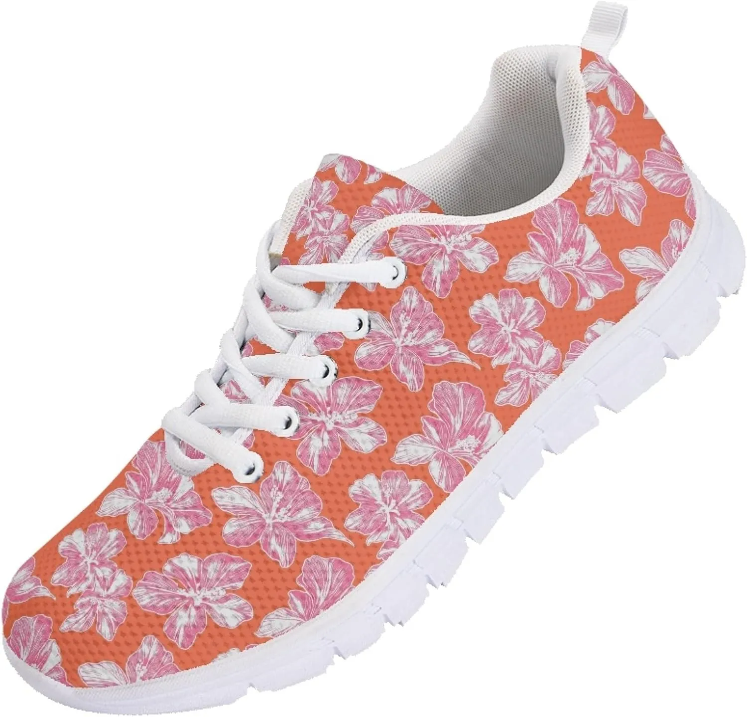 Trainer Sports Running Shoes for Women Causal Travel Sneakers Outdoor Walking Low Heel Lace up Shoe Breathable Flexible for Lady Teen Girls