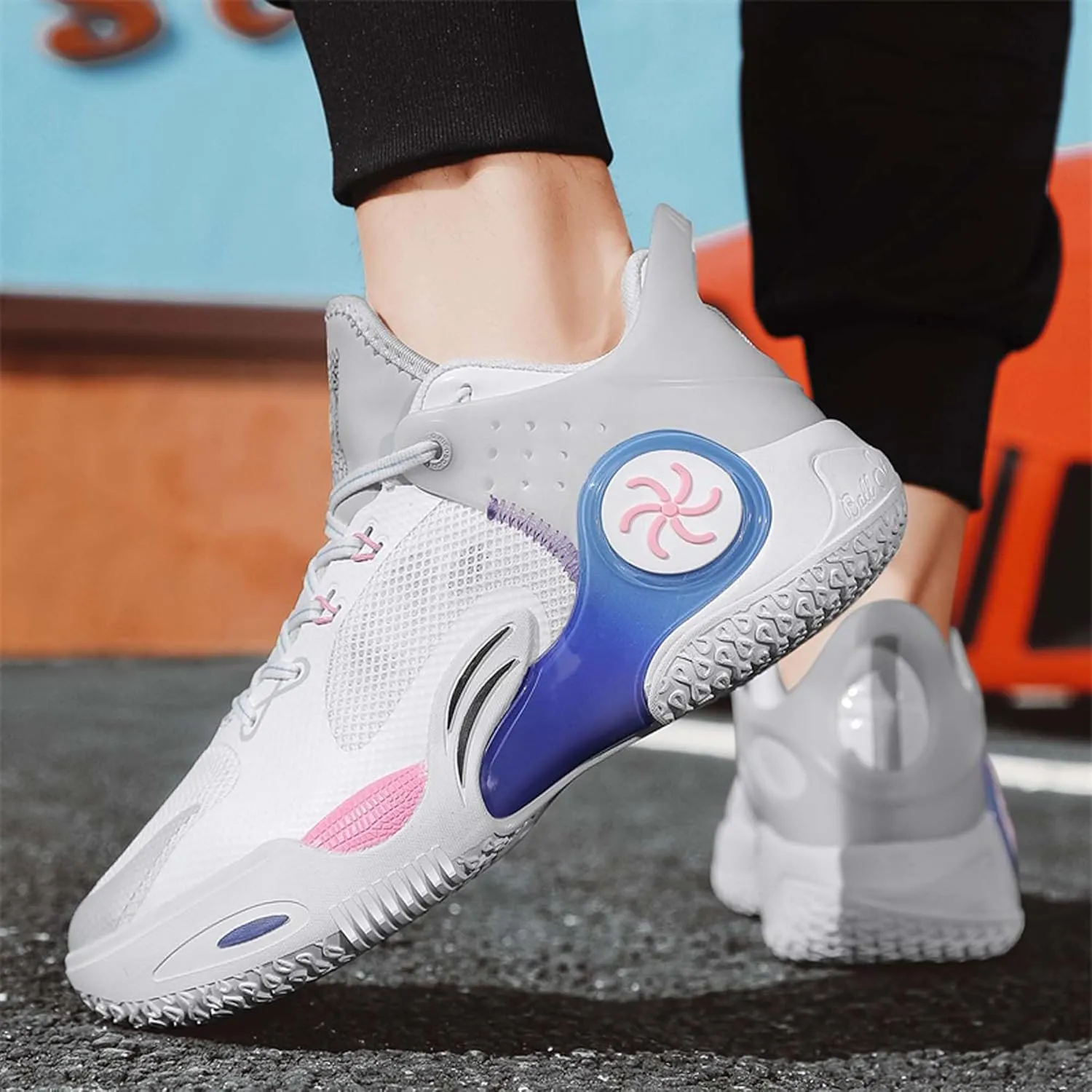 Unisex Anti-Slip Basketball Shoes Fashion Sneakers Breathable Mesh Training Running Shoes Casual Sports Walking Outdoor Shoes