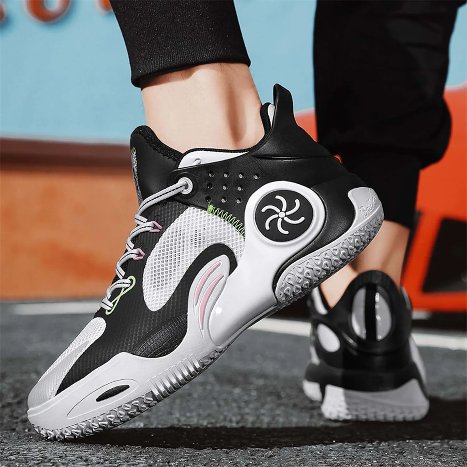 Unisex Anti-Slip Basketball Shoes Fashion Sneakers Breathable Mesh Training Running Shoes Casual Sports Walking Outdoor Shoes
