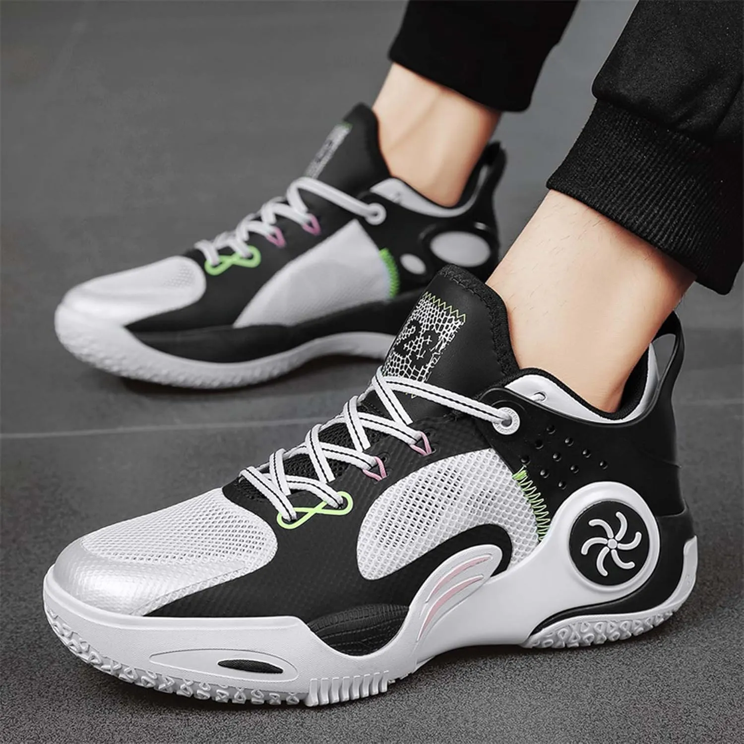 Unisex Anti-Slip Basketball Shoes Fashion Sneakers Breathable Mesh Training Running Shoes Casual Sports Walking Outdoor Shoes