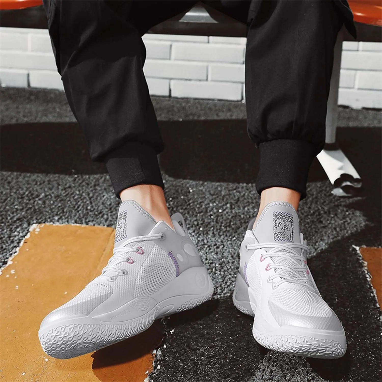 Unisex Anti-Slip Basketball Shoes Fashion Sneakers Breathable Mesh Training Running Shoes Casual Sports Walking Outdoor Shoes