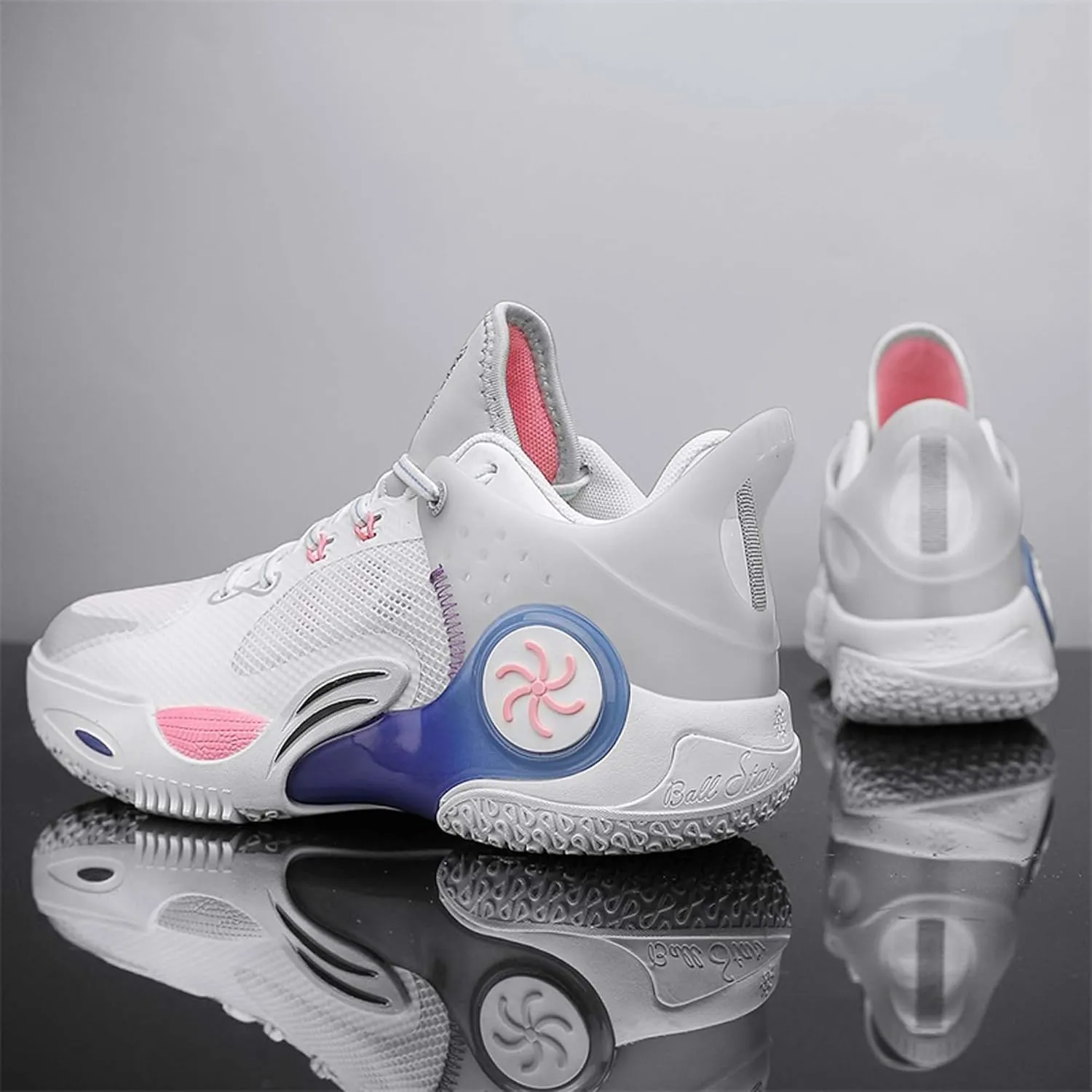 Unisex Anti-Slip Basketball Shoes Fashion Sneakers Breathable Mesh Training Running Shoes Casual Sports Walking Outdoor Shoes
