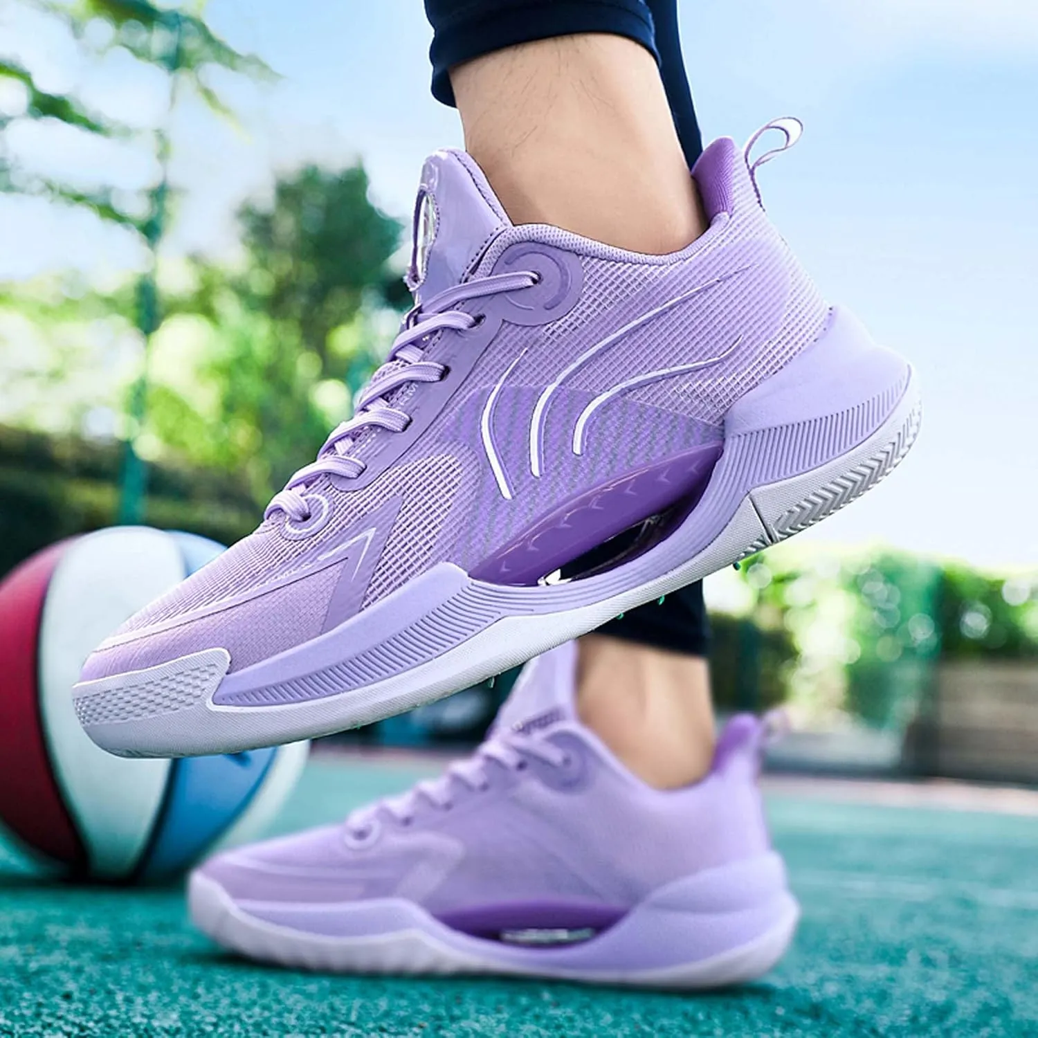 Unisex Basketball Shoes Anti-Slip Breathable Training Sports Running Shoes Outdoor Fashion Sneakers Lightweight Comfortable Casual Walking Shoes Men's/Women's Shoes