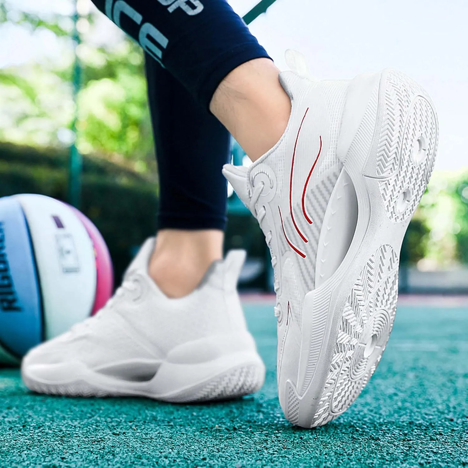 Unisex Basketball Shoes Anti-Slip Breathable Training Sports Running Shoes Outdoor Fashion Sneakers Lightweight Comfortable Casual Walking Shoes Men's/Women's Shoes