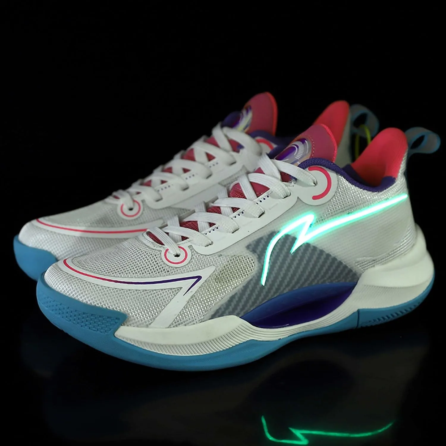 Unisex Fashion Basketball Shoes Breathable Tennis Running Sneakers Outdoor Fitness Sports Non-Slip Cushioning Training Shoes Street Personalized Trend Basketball Sneakers