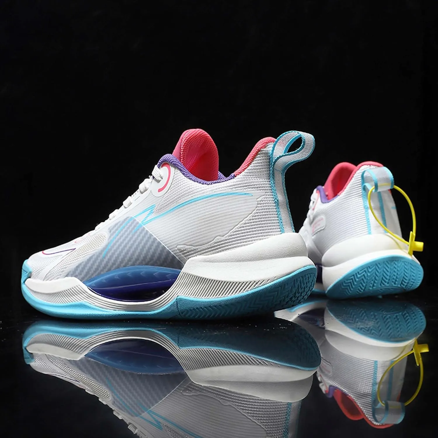 Unisex Fashion Basketball Shoes Breathable Tennis Running Sneakers Outdoor Fitness Sports Non-Slip Cushioning Training Shoes Street Personalized Trend Basketball Sneakers