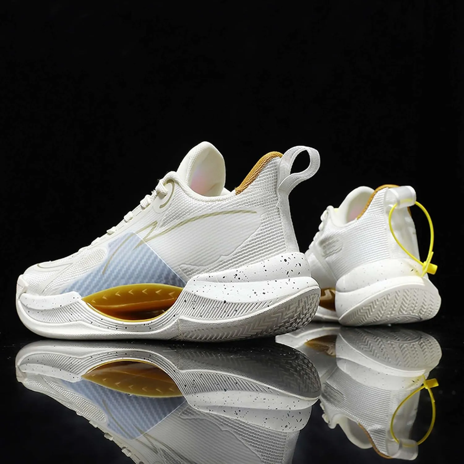 Unisex Fashion Basketball Shoes Breathable Tennis Running Sneakers Outdoor Fitness Sports Non-Slip Cushioning Training Shoes Street Personalized Trend Basketball Sneakers