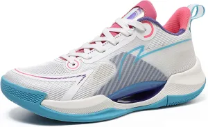 Unisex Fashion Basketball Shoes Breathable Tennis Running Sneakers Outdoor Fitness Sports Non-Slip Cushioning Training Shoes Street Personalized Trend Basketball Sneakers