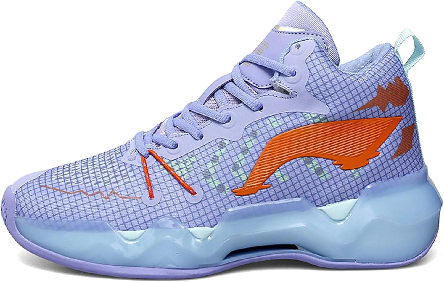 Unisex Fashion High Top Basketball Shoes Non-Slip Breathable Sports Running Shoes Lightweight Street Combat Basketball Shoes Outdoor Casual Walking Shoes Fashion Sneakers
