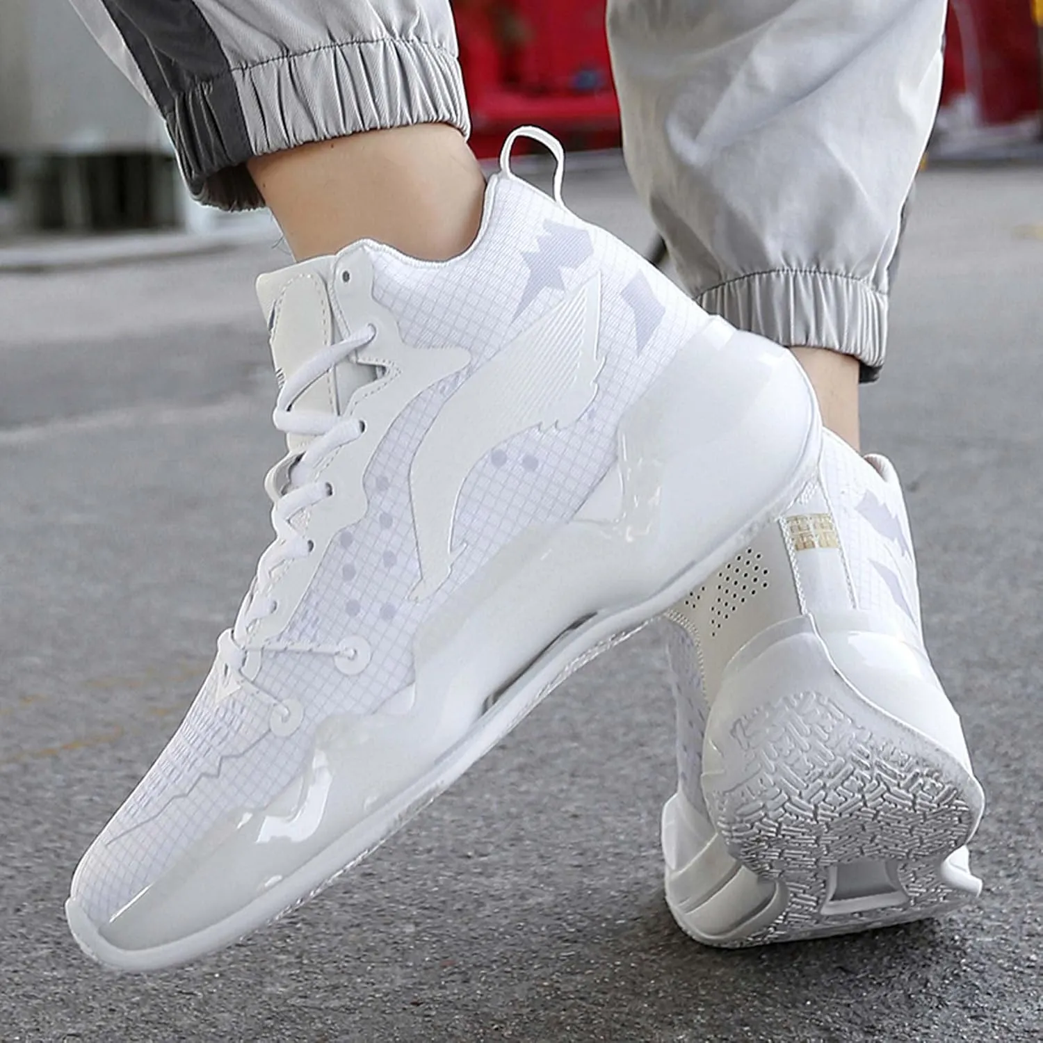 Unisex Fashion High Top Basketball Shoes Non-Slip Breathable Sports Running Shoes Lightweight Street Combat Basketball Shoes Outdoor Casual Walking Shoes Fashion Sneakers