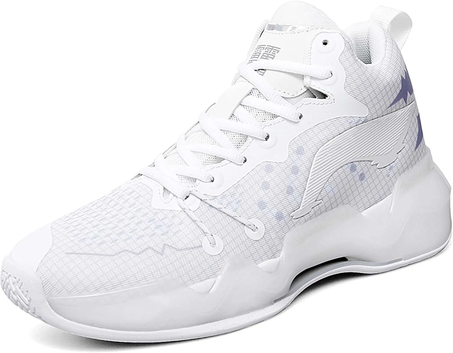 Unisex Fashion High Top Basketball Shoes Non-Slip Breathable Sports Running Shoes Lightweight Street Combat Basketball Shoes Outdoor Casual Walking Shoes Fashion Sneakers
