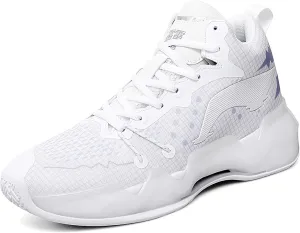Unisex Fashion High Top Basketball Shoes Non-Slip Breathable Sports Running Shoes Lightweight Street Combat Basketball Shoes Outdoor Casual Walking Shoes Fashion Sneakers