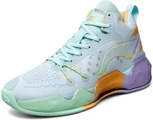Unisex Fashion High Top Basketball Shoes Non-Slip Breathable Sports Running Shoes Lightweight Street Combat Basketball Shoes Outdoor Casual Walking Shoes Fashion Sneakers