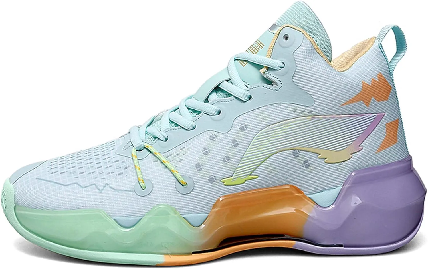 Unisex Fashion High Top Basketball Shoes Non-Slip Breathable Sports Running Shoes Lightweight Street Combat Basketball Shoes Outdoor Casual Walking Shoes Fashion Sneakers