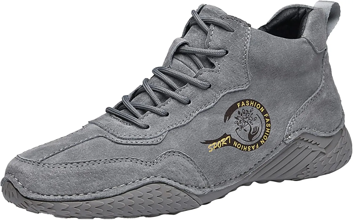 Versatile & Casual Sneaker New Spring and Men's Leather Shoes Korean Fashion Lace Up Short Boots Shoe