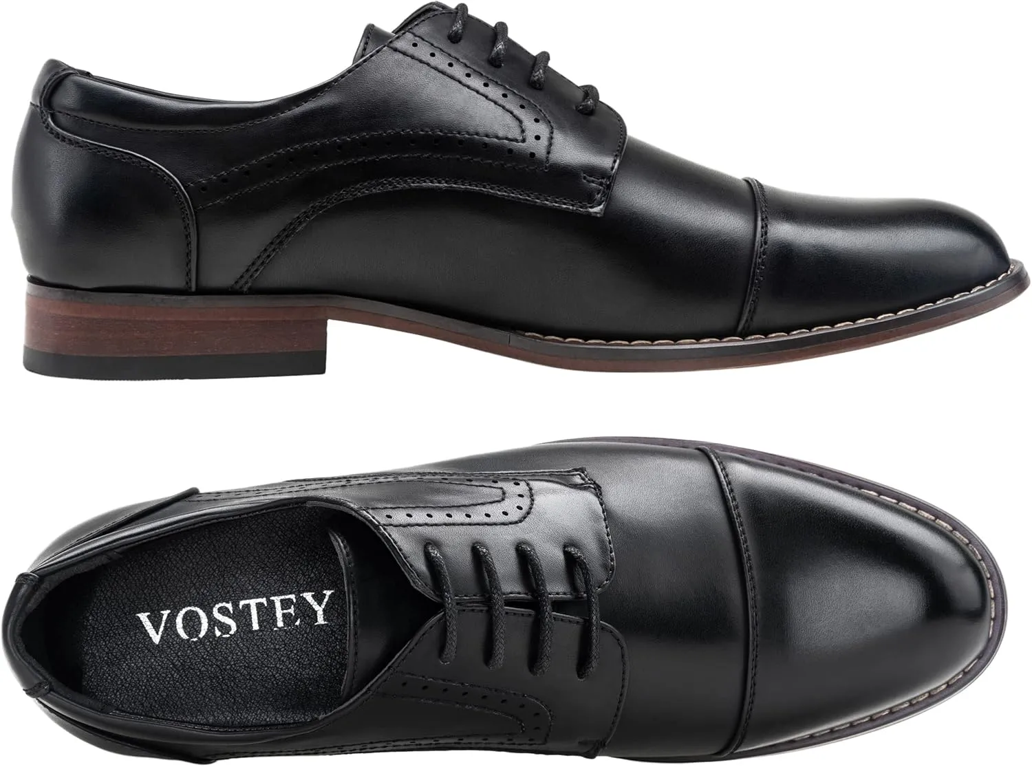 Vostey Men's Dress Shoes Classic Wingtip Brogue Men Oxfords