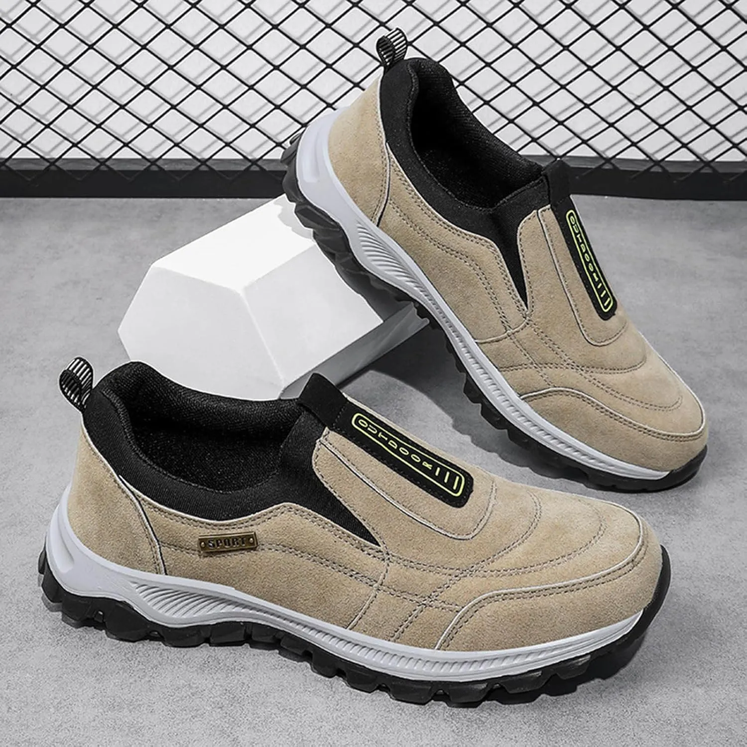 Walking Shoes For Men Slip-On Loafer Trekking Shoes Work Sneakers Waterproof Sneakers Hiking Sneakers Work Shoes