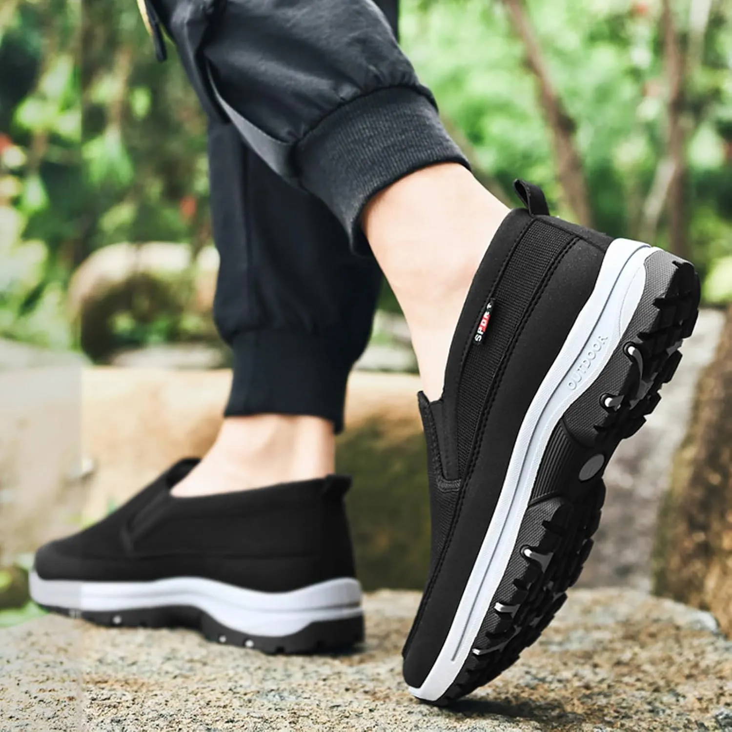 Waterproof Shoes for Men Breathable Trekking Trails Shoes Non-Slip Hiking Shoes Lightweight Casual Walking Shoes