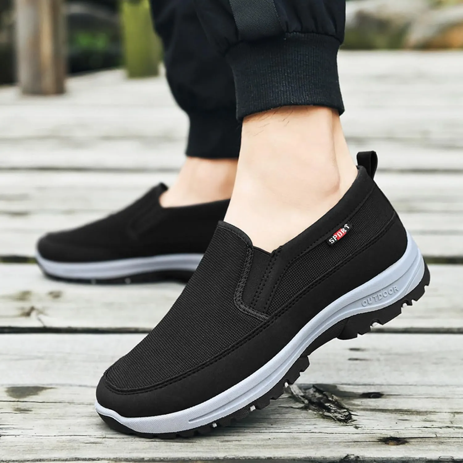 Waterproof Shoes for Men Breathable Trekking Trails Shoes Non-Slip Hiking Shoes Lightweight Casual Walking Shoes