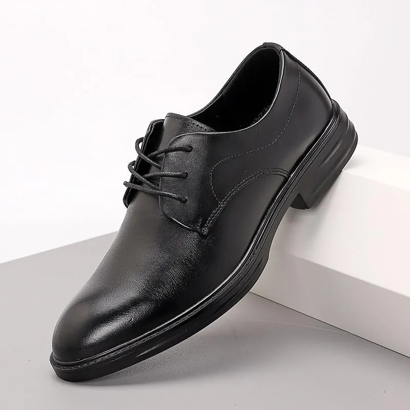 Wedding Office Business Leather Shoes Men Premium Leather Casual Slip on Breathable Driving Shoes Classic Lace-up Formal Oxfords