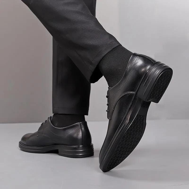 Wedding Office Business Leather Shoes Men Premium Leather Casual Slip on Breathable Driving Shoes Classic Lace-up Formal Oxfords