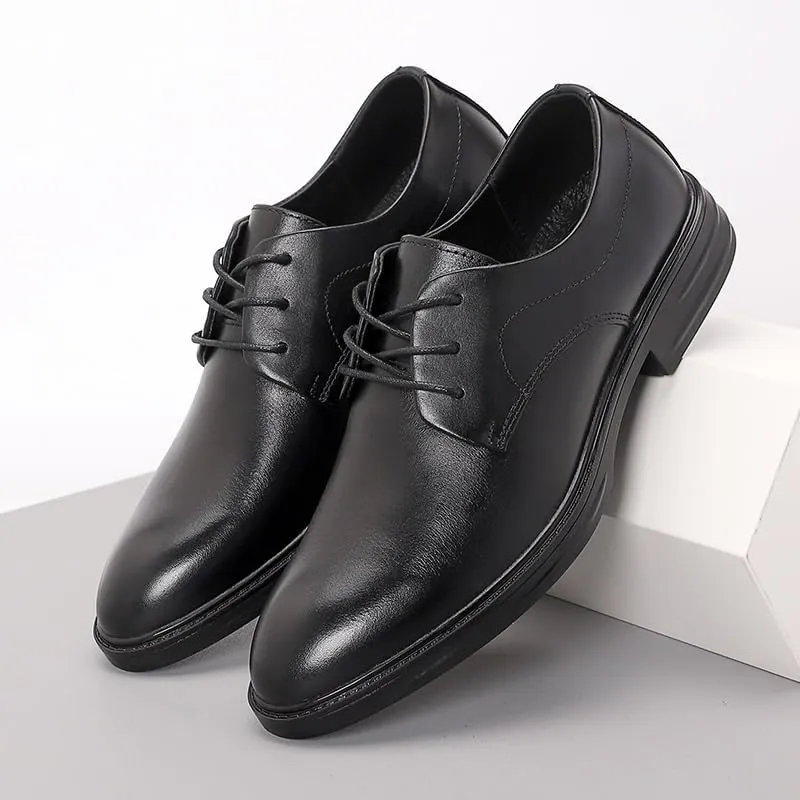 Wedding Office Business Leather Shoes Men Premium Leather Casual Slip on Breathable Driving Shoes Classic Lace-up Formal Oxfords