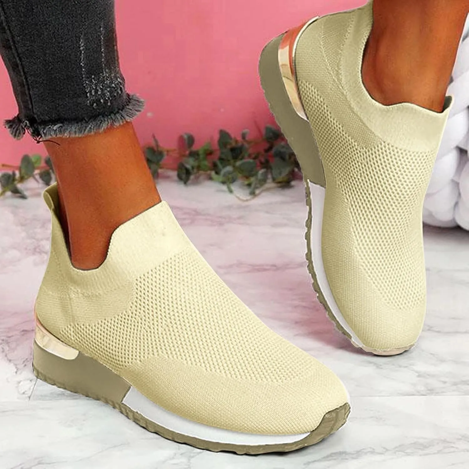 White Sneakers for Women Platform Wide Zapatos Confortables para Mujer De Vestir Wide White Sneakers for Women Chunky Sneakers for Women Platform Athletic Shoes with Wide Toe Box for Women