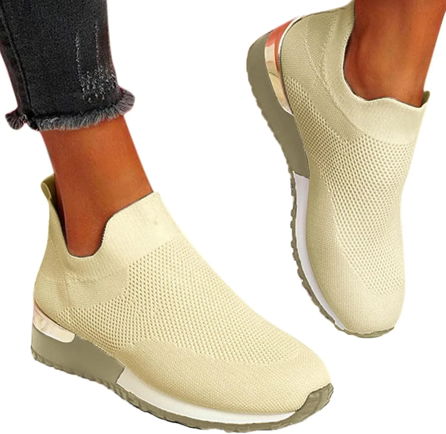 White Sneakers for Women Platform Wide Zapatos Confortables para Mujer De Vestir Wide White Sneakers for Women Chunky Sneakers for Women Platform Athletic Shoes with Wide Toe Box for Women