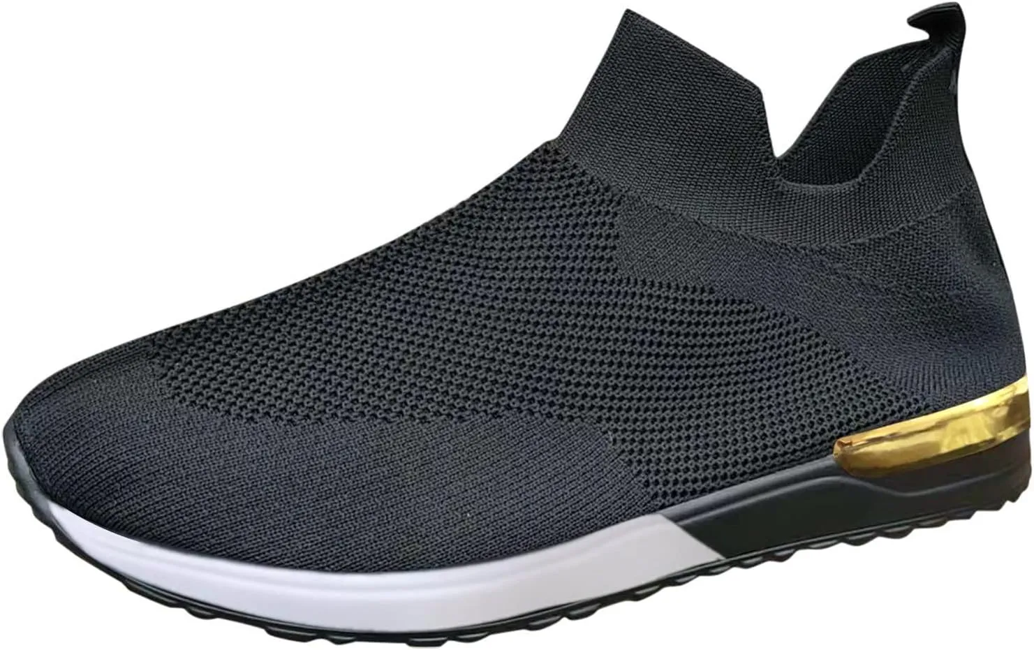 White Wide Width Casual Sneakers Women Cute Black Shoes for Women Womens Casual Shoes Slip On Loafers Silver Wedge Sneakers for Women Dressy Zapatos De Mujer CóModos Bajos para Fiesta Cerrados