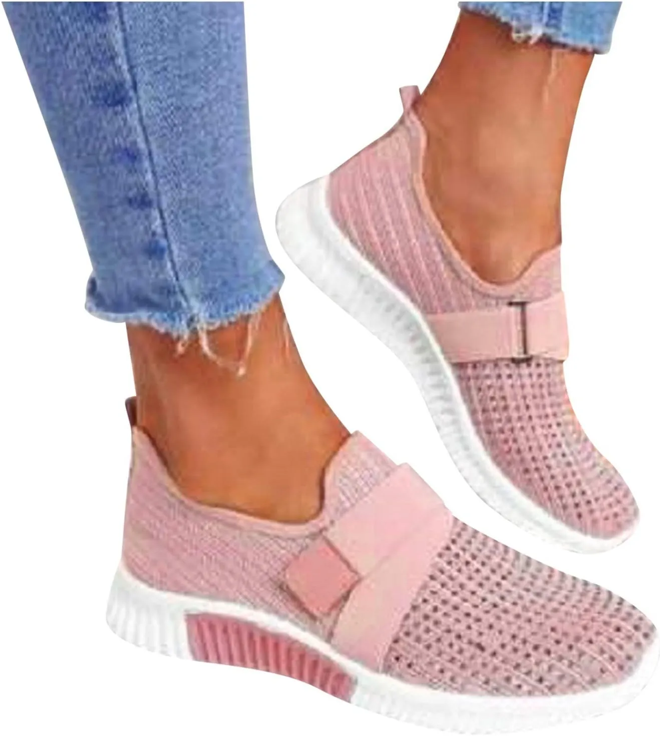 Wide Width Platform Sneaker for Women Sneakers Slip On Women's Non Slip Work Shoes Nursing Shoes Women Comfortable Womens Walking Shoes Slip On Arch Support Women's Slip On Shoes Wide Toe Box
