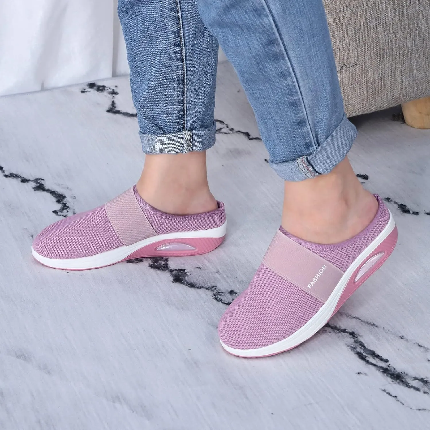 Wide Width Platform Sneaker for Women Sneakers Slip On Women's Non Slip Work Shoes Nursing Shoes Women Comfortable Womens Walking Shoes Slip On Arch Support Women's Slip On Shoes Wide Toe Box