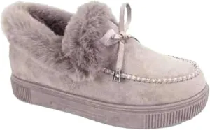 Winter Boots For Women 2024 Slip On Warm Snow Ankle Booties Fashion Fur Lined Outdoor Comfortable Loafers Shoes