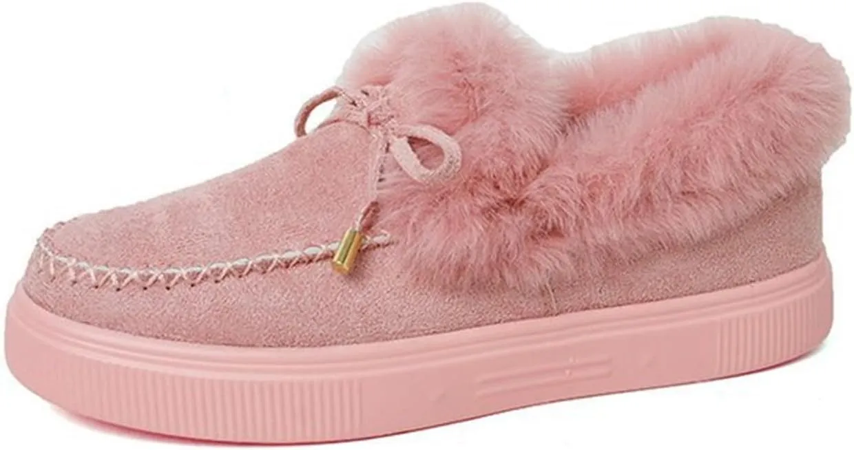Winter Boots For Women 2024 Snow Boots Classic Faux Fur Lined Slip On Ankle Boots Fashion Casual Warm Loafers Shoes