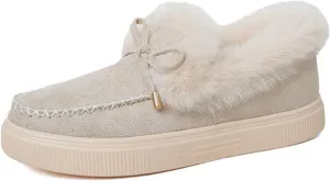Winter Boots For Women 2024 Warm Fur Lined Snow Ankle Boots Outdoor Short Booties Fashion Slip On Loafers Shoes