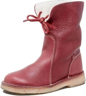 Winter Boots For Women Fashion Mid Calf Boots Snow Booties Warm Shoes Outdoor Fur Lined Slip On Ankle Booties 2024