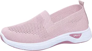 Women Canvas Slip On Sneakers Casual Walking Shoes Lightweight Flat Comfortable Elastic Non Slip Loafers