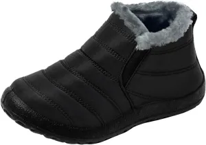 Women Snow Boots Black Shoes for Snow for Ladies Winter Snow Zip Up Boots for Women Fur Lined Waterproof Boot for Women Slip On Barefoot Shoes Women Winter Booties for Men