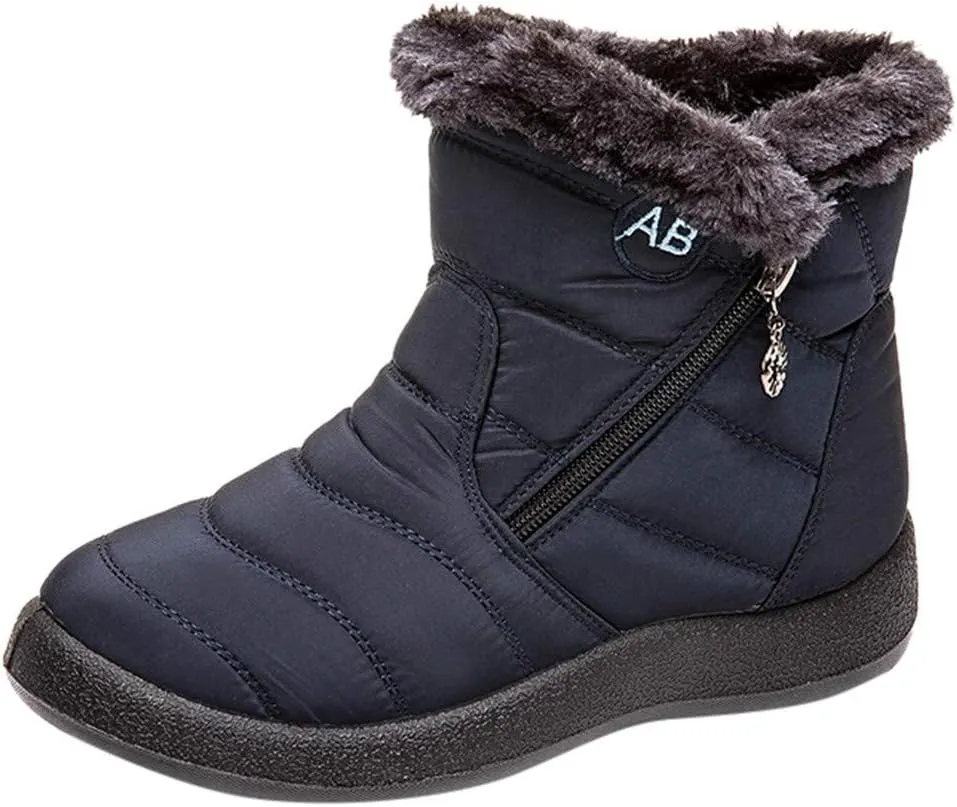 Women Snow Boots Waterproof Women's Slip On Winter Boots Women Snow Boots Winter Shoes with Hook Loop Low Snow Boot for Women Womens Running Shoes Mens Booties Winter