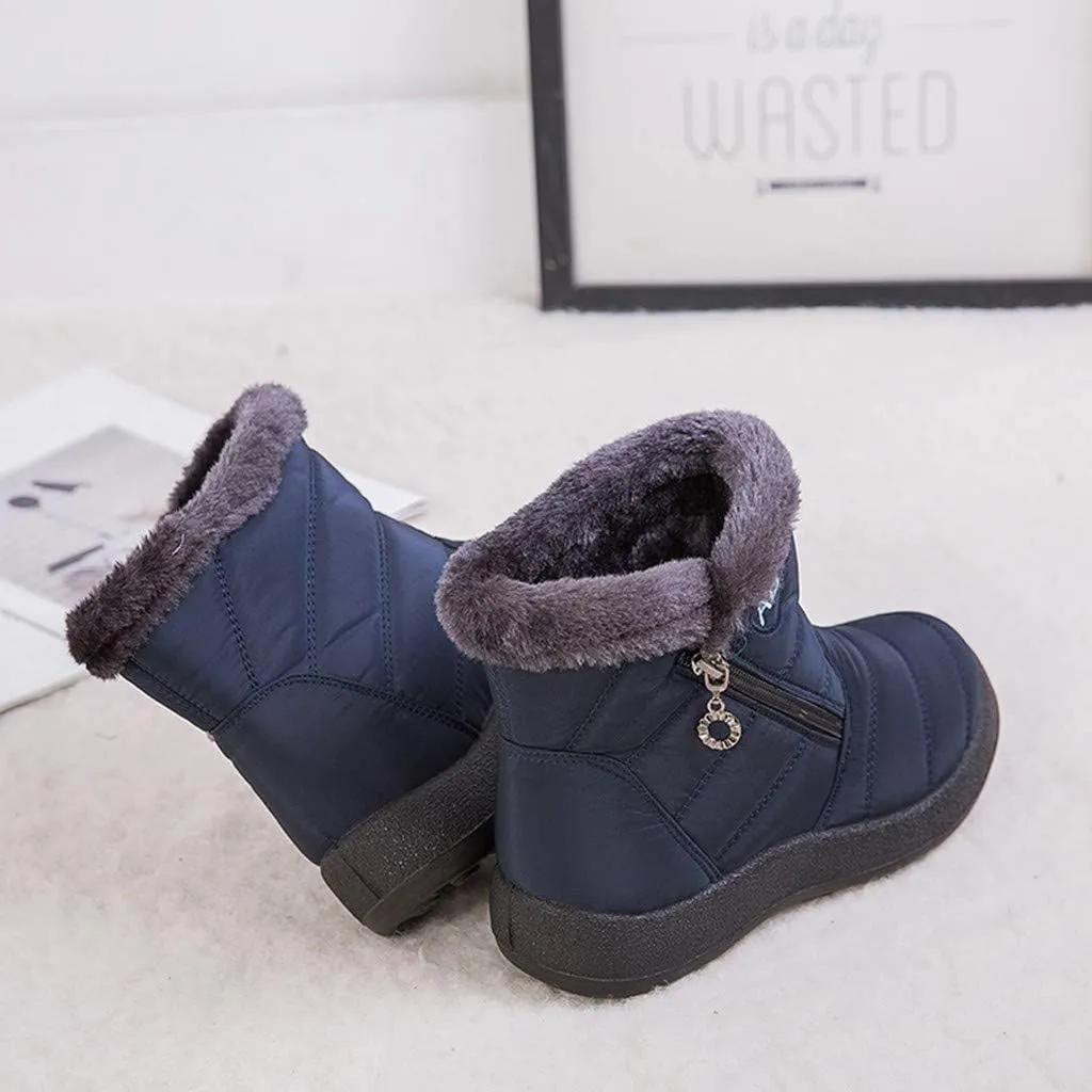 Women Snow Boots Waterproof Women's Slip On Winter Boots Women Snow Boots Winter Shoes with Hook Loop Low Snow Boot for Women Womens Running Shoes Mens Booties Winter