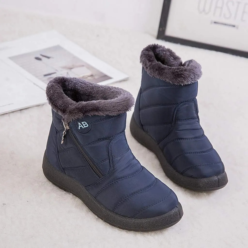 Women Snow Boots Waterproof Women's Slip On Winter Boots Women Snow Boots Winter Shoes with Hook Loop Low Snow Boot for Women Womens Running Shoes Mens Booties Winter