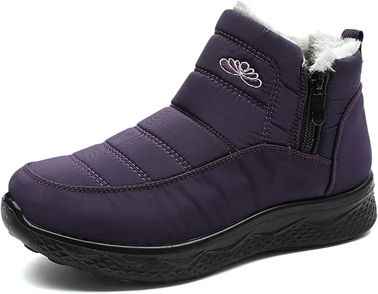 Women Winter Boots Waterproof Ladies Slip On Snow Boots Women Shoes with Hook Loop Barefoot Shoes Grounded Footwear Hiking Womens Cowboy Boots Men's Winter Booties