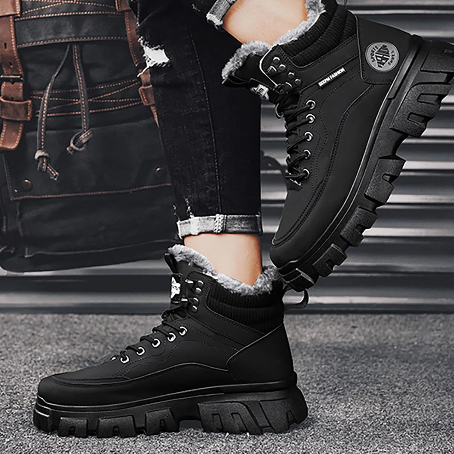 Women Winter Boots with Zipper Mens Hiking Sneakers Ankle Booties Waterproof Shoe Barefoot Shoes Grounded Footwear Steel Toe Shoes for Men Men Snow Booties