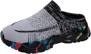 Womens Backless Sneakers Mesh Slip-on Mule Shoes Non Slip Work Shoes Women Slip On Casual Shoes Slip On Men's Fashion Sneakers Platform Tennis Shoe Loafers Casual Slip On