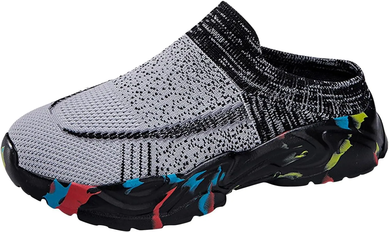 Womens Backless Sneakers Mesh Slip-on Mule Shoes Non Slip Work Shoes Women Slip On Casual Shoes Slip On Men's Fashion Sneakers Platform Tennis Shoe Loafers Casual Slip On