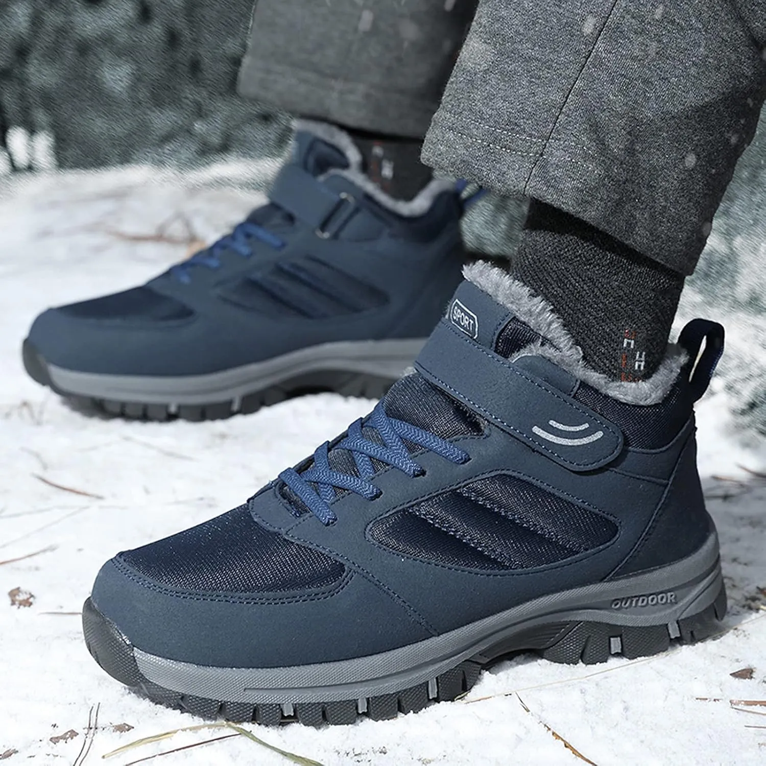 Womens Boots Winter Black Non Slip Winter Shoes for Ladies Snow Boots for Womens Winter Shoes Warm Slide On Winter Boot Women Non Slip Work Shoes Women Snow Booties Men