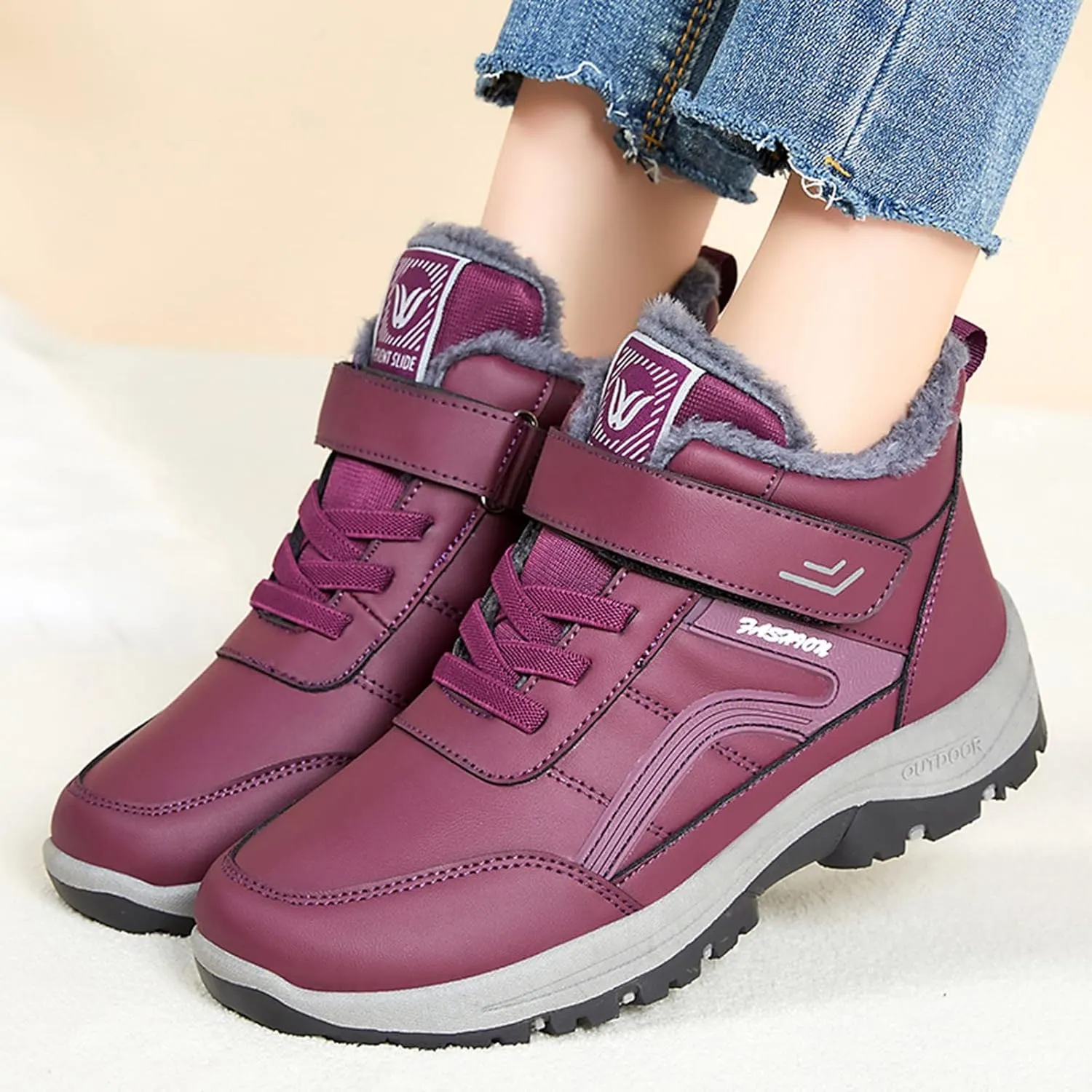 Womens Boots Winter Warm Adults Snow Boots Fall 2024 Womens Mens Snow Boots Winter Shoes Slip On Shoes Snow Women Running Shoes for Women Winter Booties Men