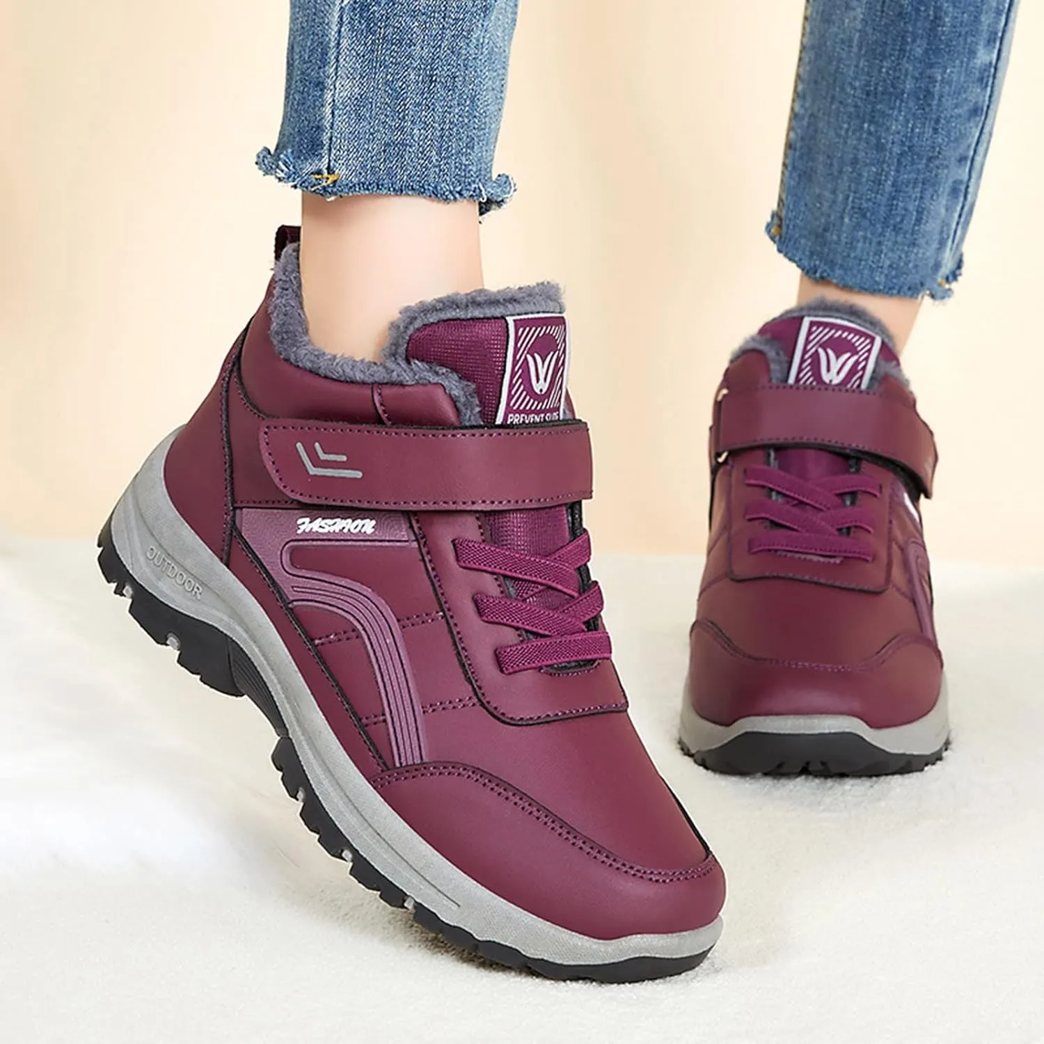 Womens Boots Winter Warm Adults Snow Boots Fall 2024 Womens Mens Snow Boots Winter Shoes Slip On Shoes Snow Women Running Shoes for Women Winter Booties Men