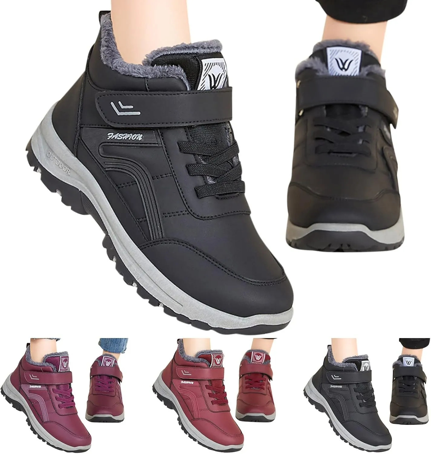Womens Boots Winter Warm Adults Snow Boots Fall 2024 Womens Mens Snow Boots Winter Shoes Slip On Shoes Snow Women Running Shoes for Women Winter Booties Men