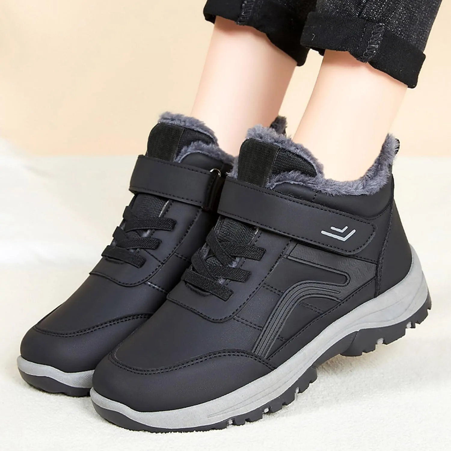 Womens Boots Winter Waterproof Adults Snow Boots Slip On Snow Boots Womens Winter Ankle Boots Ladies Snow Boot Women Short Womens Dress Shoes Men Snow Booties