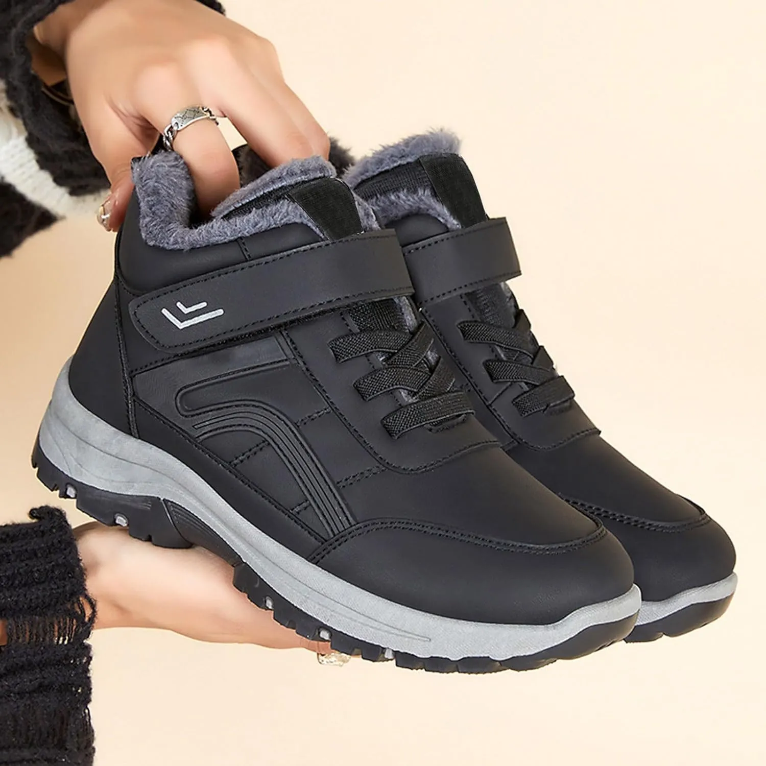 Womens Boots Winter Waterproof Adults Snow Boots Slip On Snow Boots Womens Winter Ankle Boots Ladies Snow Boot Women Short Womens Dress Shoes Men Snow Booties